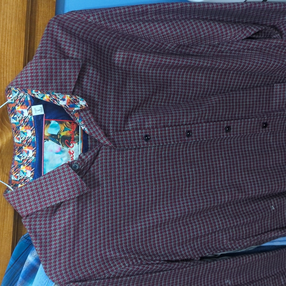 Robert Graham euc Large casual dress shirt flip cuffs